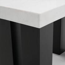 artemis white marble black legs counter height dining table   