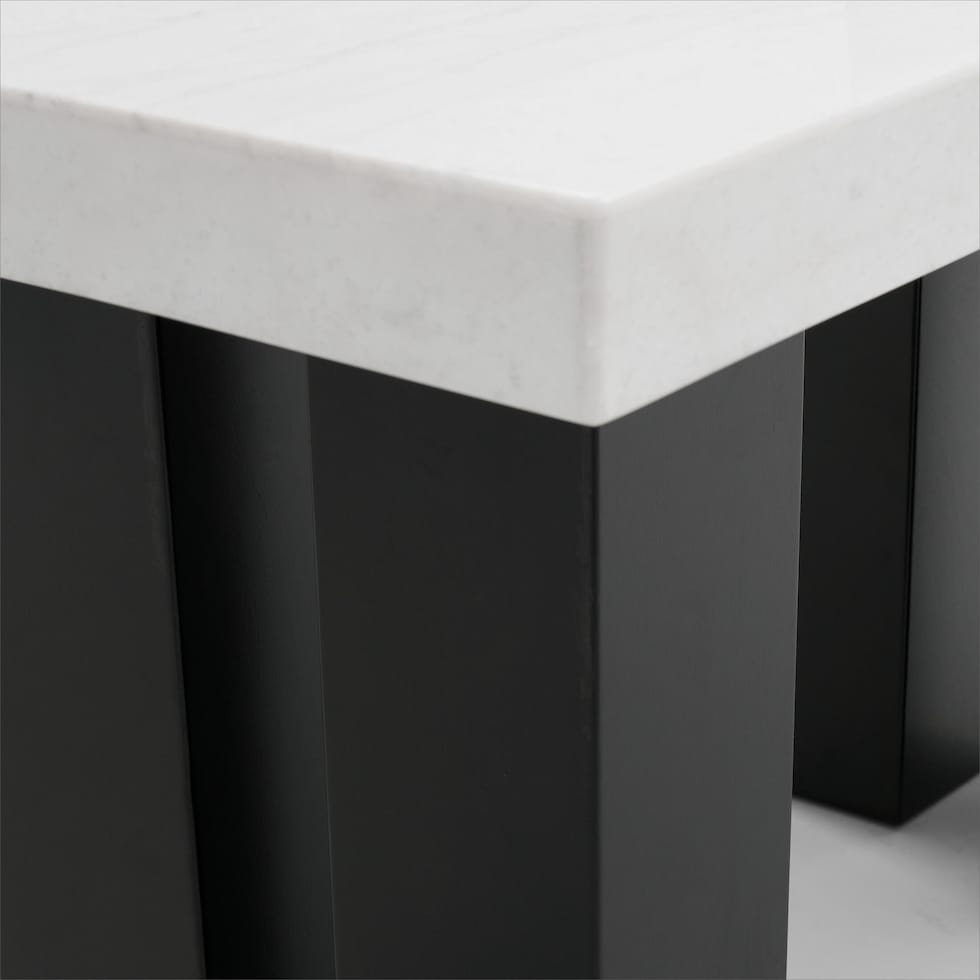 artemis white marble black legs counter height dining table   
