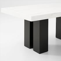 artemis white marble black legs dining table   