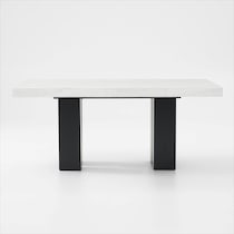 artemis white marble black legs dining table   