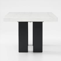 artemis white marble black legs dining table   