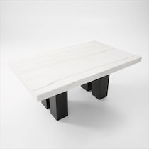 artemis white marble black legs dining table   