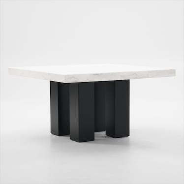 Artemis Marble Dining Table with Black Legs