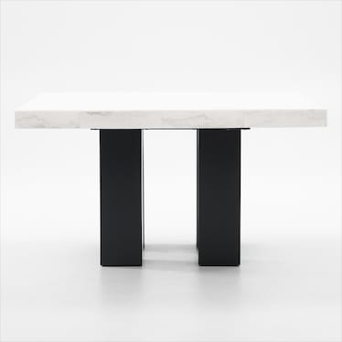 Artemis Marble Dining Table with Black Legs