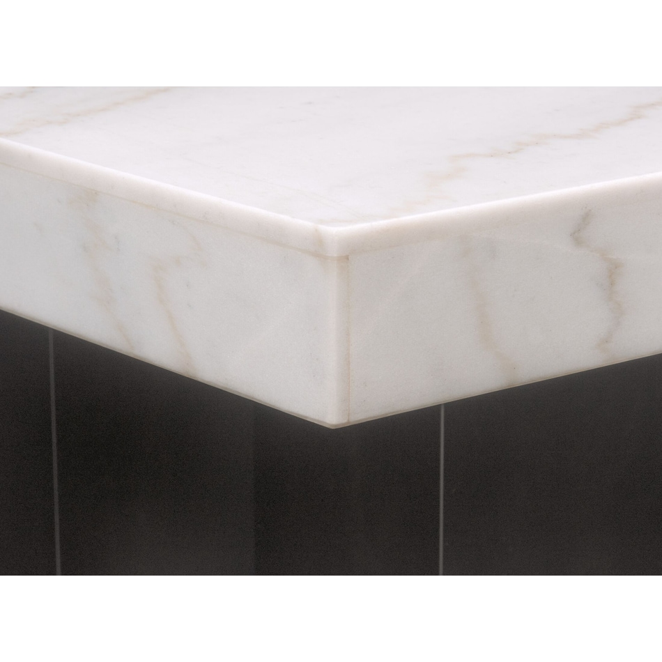 artemis white marble black  pc dining room   