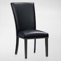 artemis white marble black black legs  pc dining room   