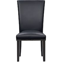 artemis white marble black black legs  pc dining room   