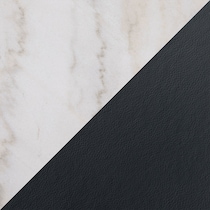 artemis white marble black black legs  pc dining room   