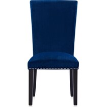 artemis white marble blue black legs  pc dining room   