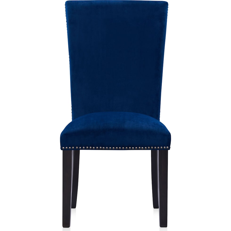 artemis white marble blue black legs  pc dining room   