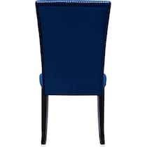 artemis white marble blue black legs  pc dining room   