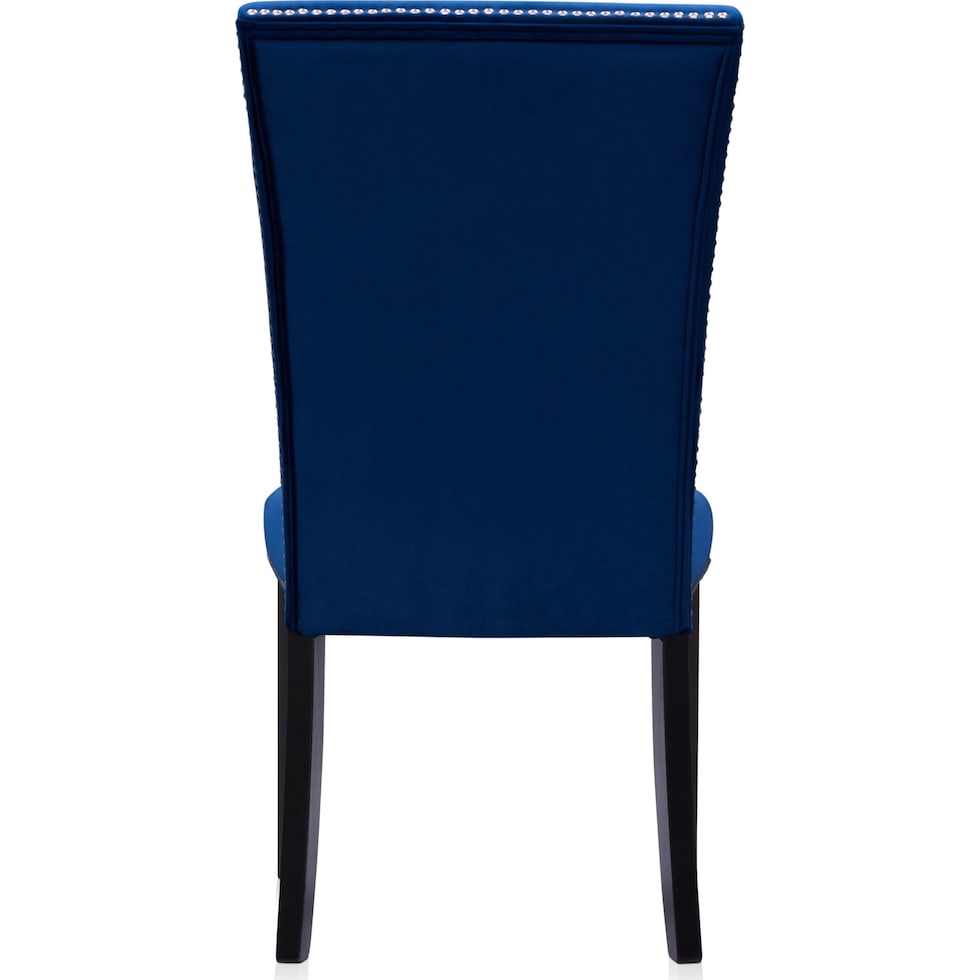 artemis white marble blue black legs  pc dining room   