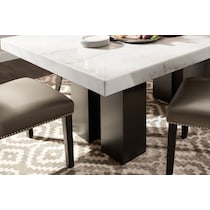 artemis white marble dining table   