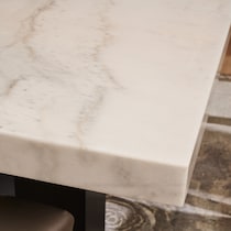 artemis white marble dining table   