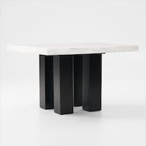 artemis white marble gray black legs  pc counter height dining room   