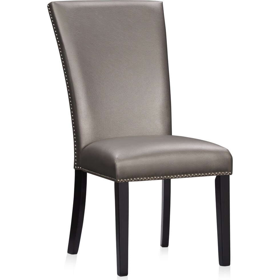 artemis white marble gray black legs  pc dining room   