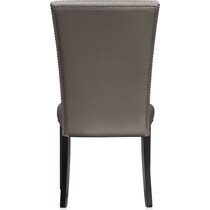 artemis white marble gray black legs  pc dining room   