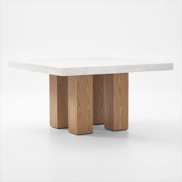 Artemis Marble Dining Table with Natural Legs