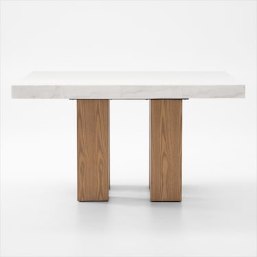 Artemis Marble Dining Table with Natural Legs