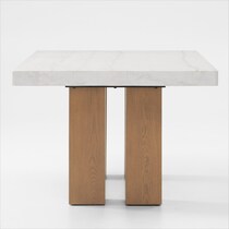 artemis white marble olive natural legs  pc dining room   