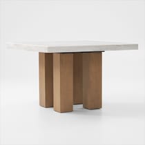 artemis white marble olive natural legs  pc counter height dining room   