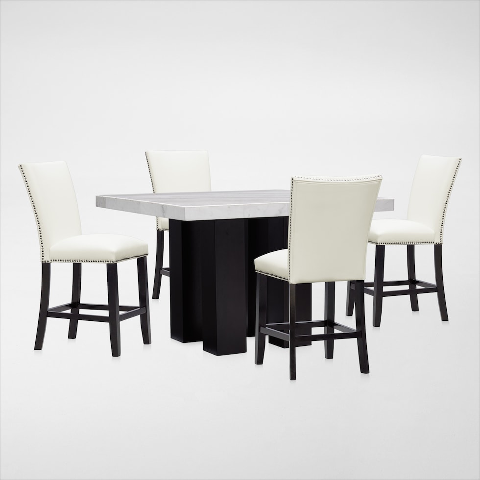 artemis white  pc counter height dining room   
