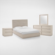 artesia bedroom gray  pc queen bedroom   