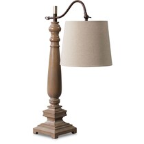 arthur light brown table lamp   