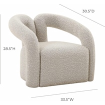 ashbury gray accent chair   