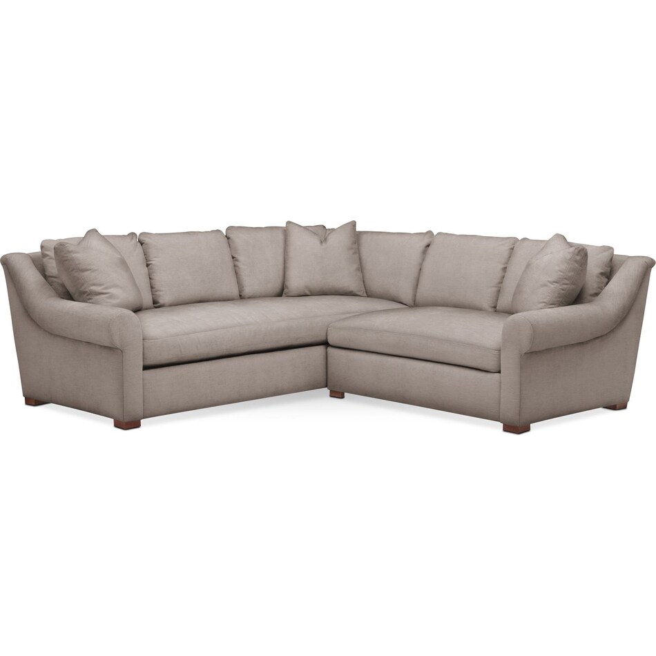asher gray  pc sectional with right arm facing loveseat   