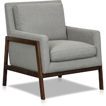 asher gray accent chair   