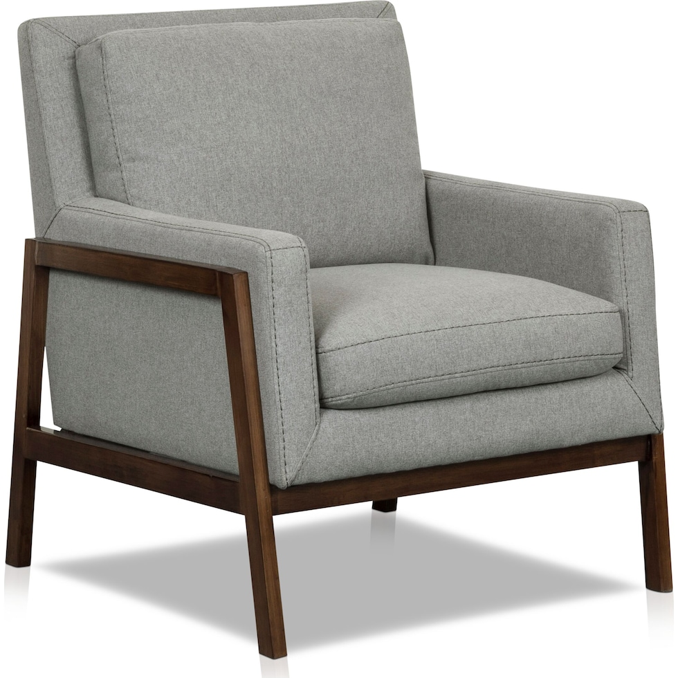 asher gray accent chair   