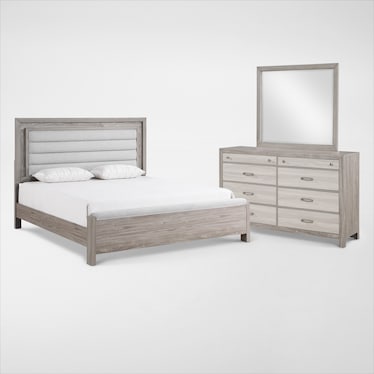 Asher 5-Piece Bedroom Set with Dresser and Mirror