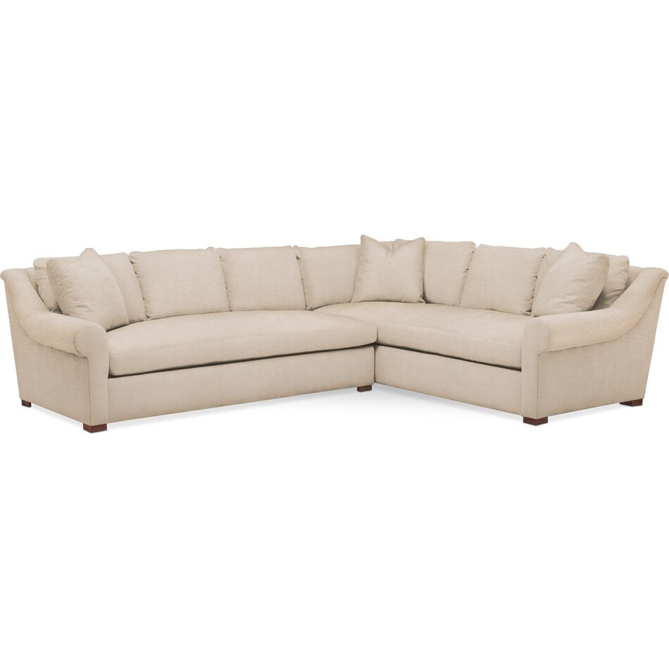 asher light brown  pc sectional with left facing sofa   