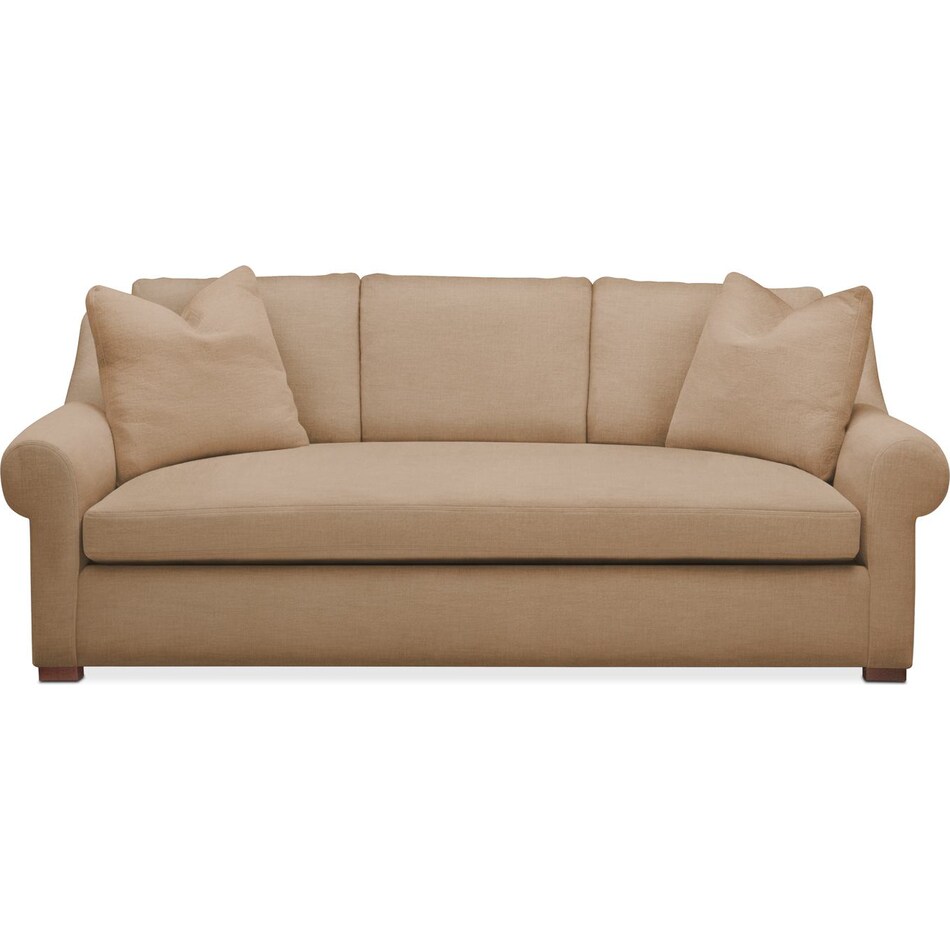 asher light brown sofa   