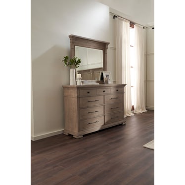 Asheville Dresser and Mirror - Sandstone