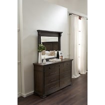 asheville bedroom tobacco dresser and mirror   