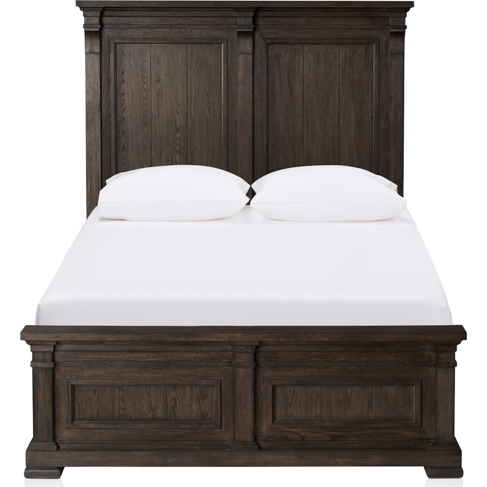 asheville bedroom tobacco queen bed   