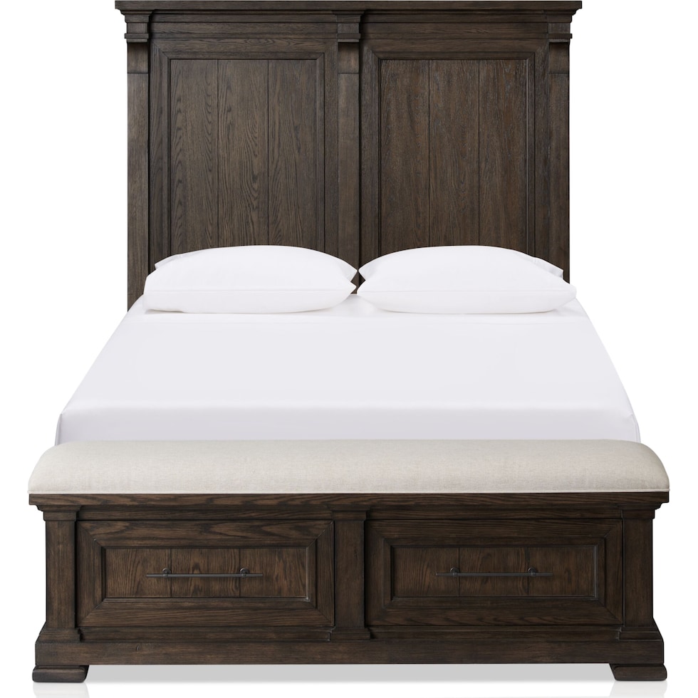 asheville bedroom tobacco queen bed   