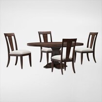 asheville dining dark brown  pc dining room web   