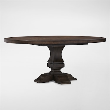 Asheville Round Extendable Dining Table with 4 Oval-Back Side Chairs