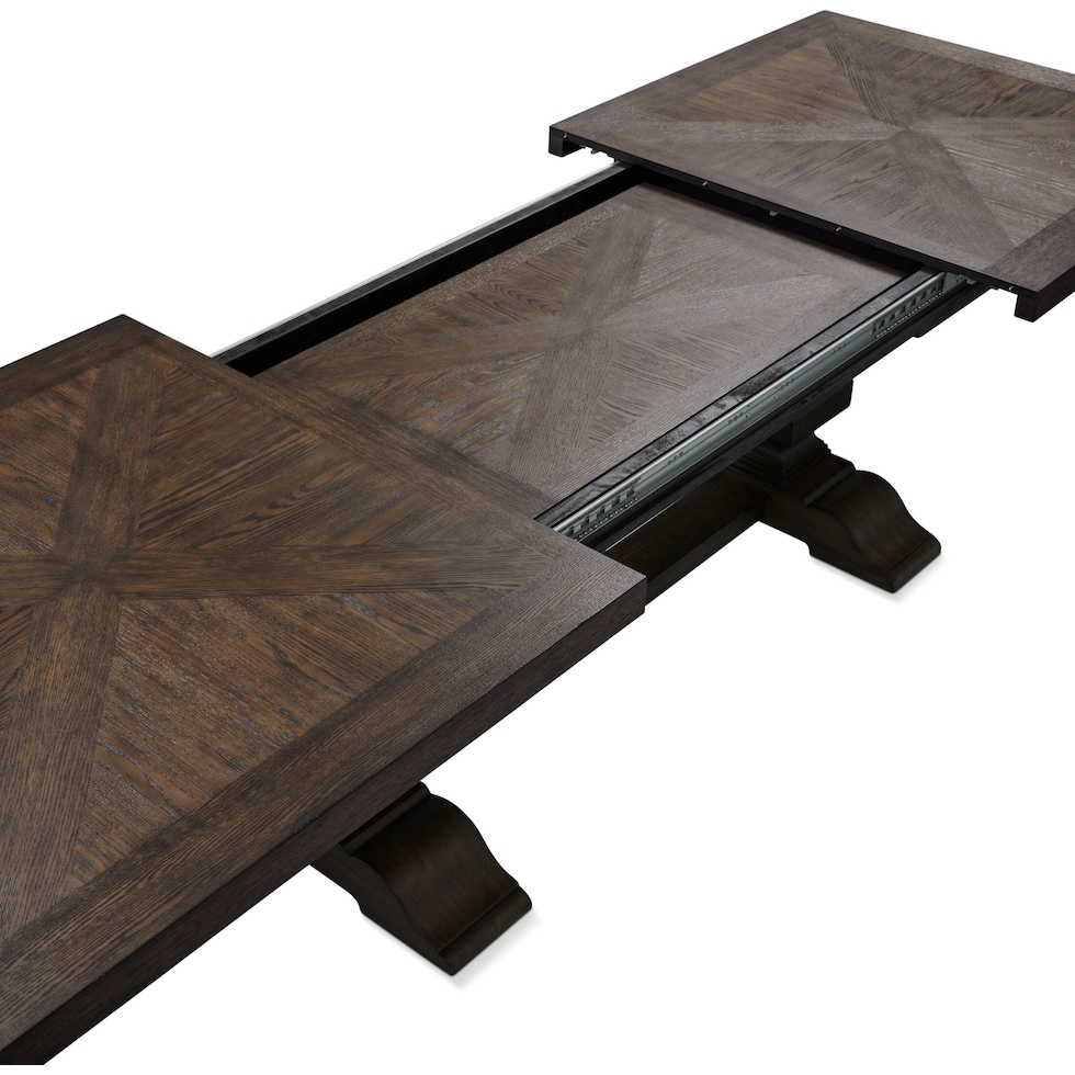 asheville dining dark brown  pc dining room   