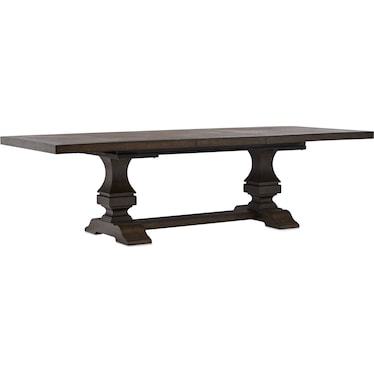 Asheville Rectangle Extendable Dining Table with 4 Splat-Back Side Chairs and 2 Host Chairs