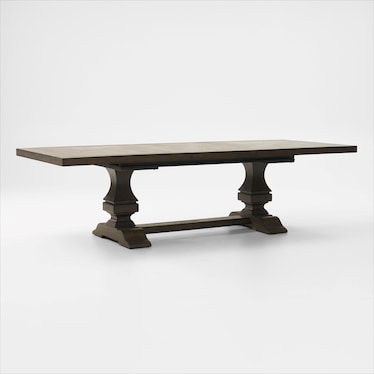 Asheville Rectangle Extendable Dining Table with 4 Splat-Back Side Chairs and 2 Host Chairs - Tobacc