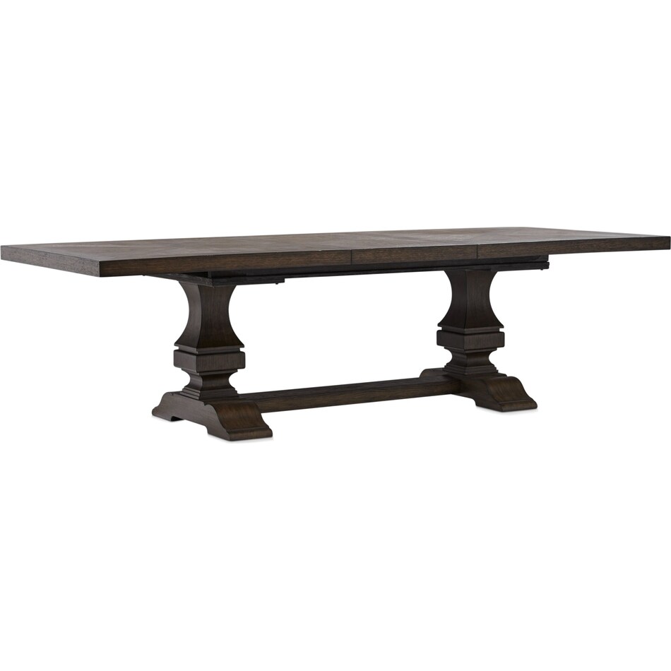 Asheville Rectangle Extendable Dining Table with 4 OvalBack Side