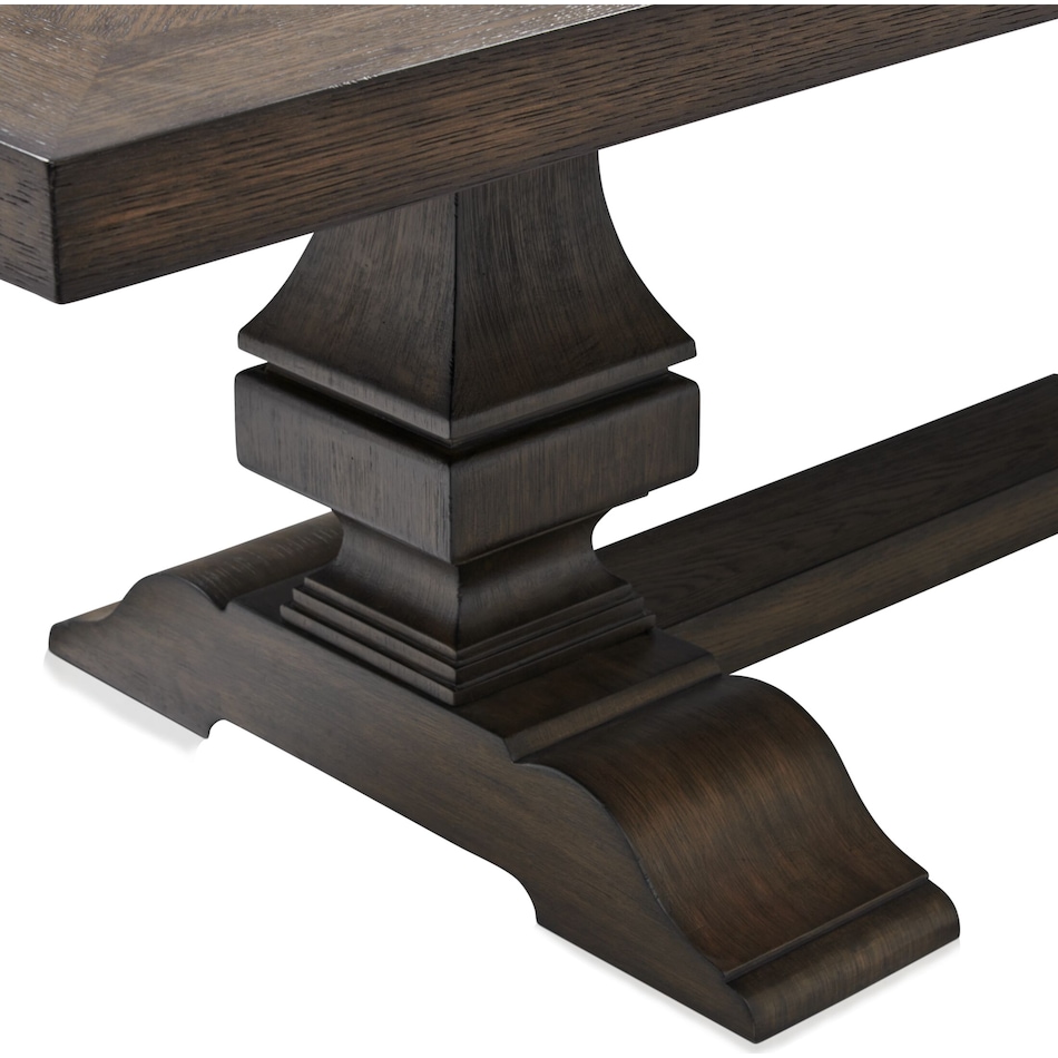 Asheville Rectangle Extendable Dining Table with 4 OvalBack Side