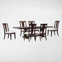asheville dining dark brown  pc dining room web   