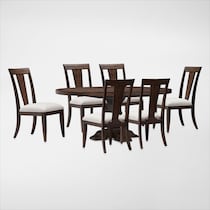 asheville dining dark brown  pc dining room web   