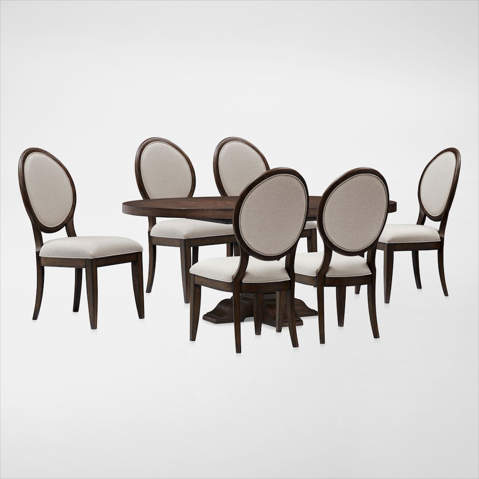 asheville dining dark brown  pc dining room web   