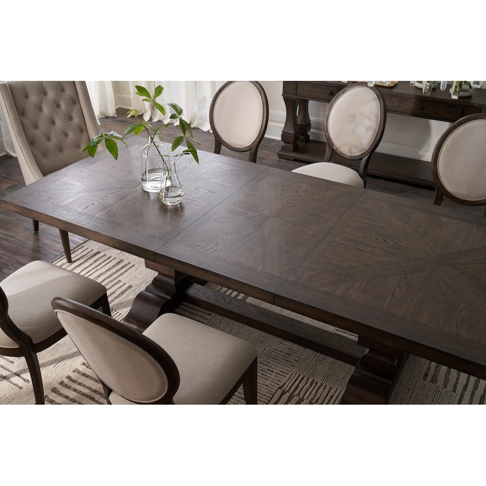 asheville dining dark brown  pc dining room   